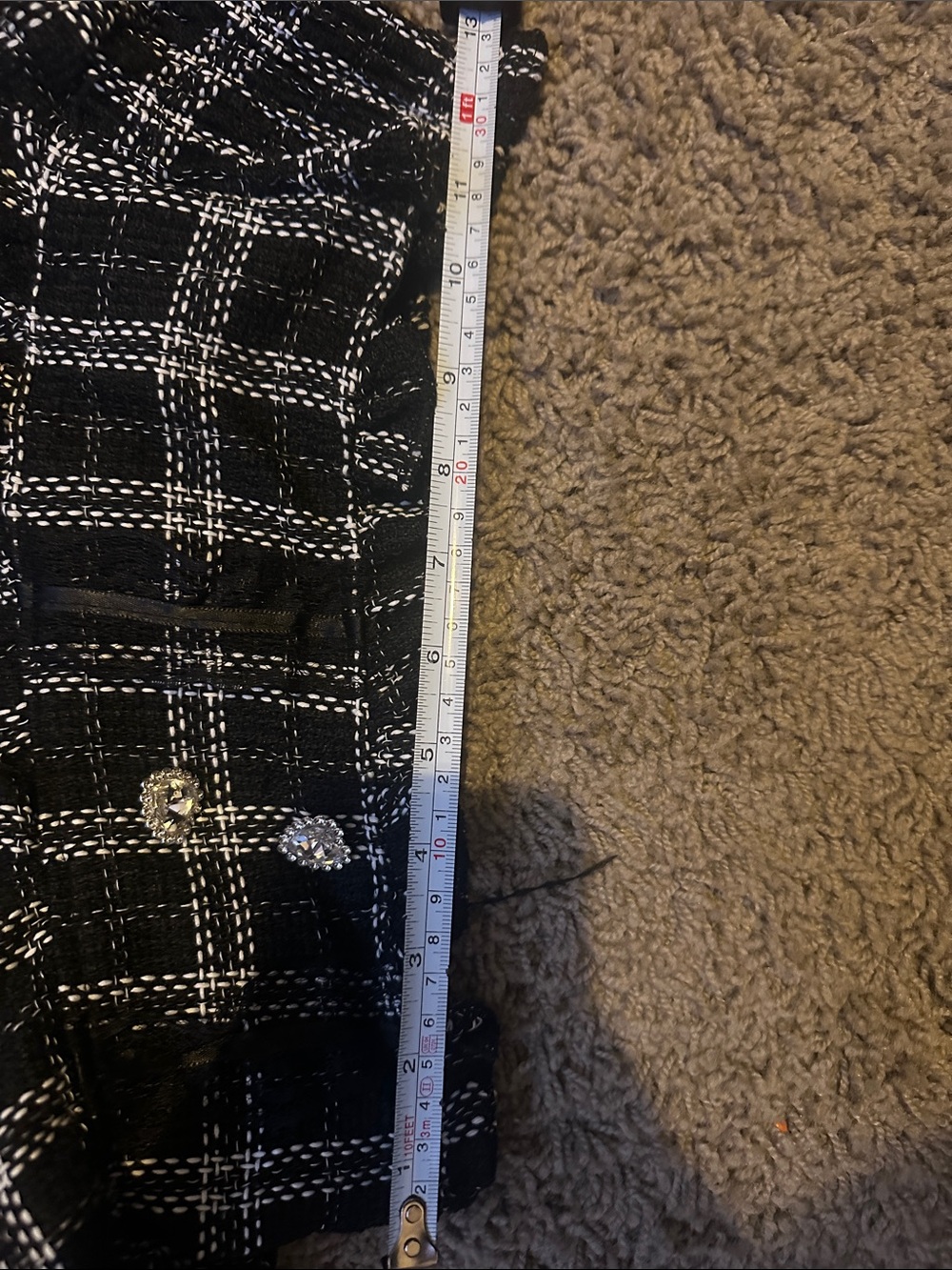 Black Plaid Ruffle Mini Skirt - Picture 4 of 4